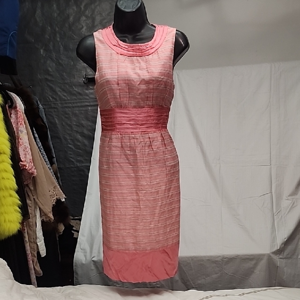VINTAGE Gorgeous Pink Silk Sleeveless Dress